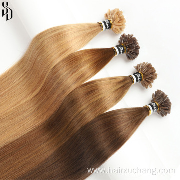 Wholesale remy human hair extensions u tip 26" virgin straight u tip hairextensions natural russian u tip hair extension vendors